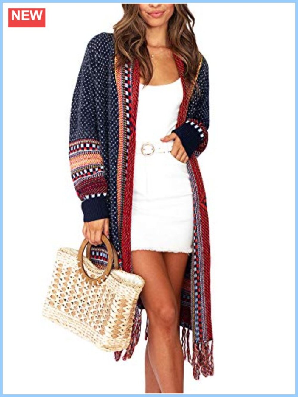 Boho Long Open Front Maxi Cardigan Sweater